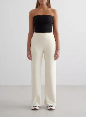 Almond White Sense Wide Pants
