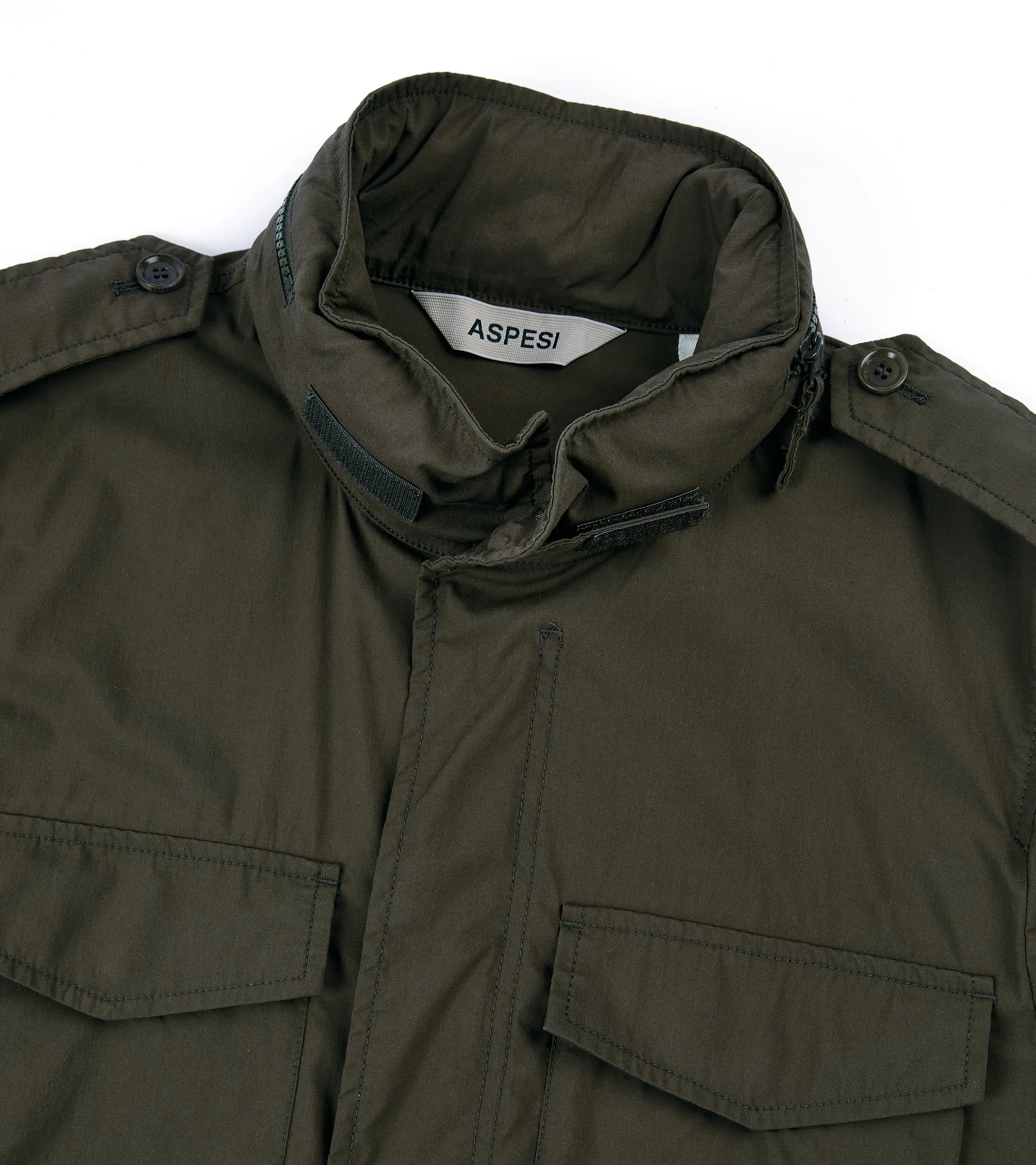 Aspesi Cotton Poplin Field Jacket: Military