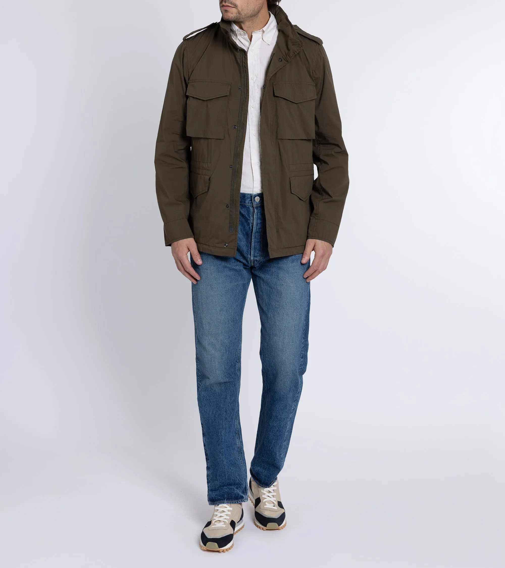 Aspesi Cotton Poplin Field Jacket: Military