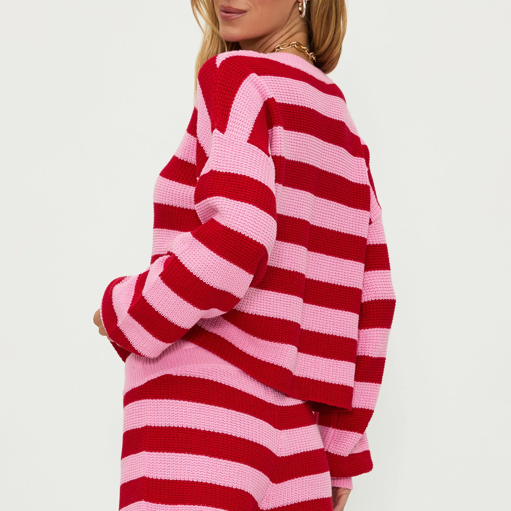 Ava Sweater - Candy Cane Stripe