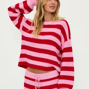 Ava Sweater - Candy Cane Stripe