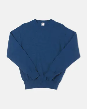 BLUE COTTON CREWNECK SWEATER