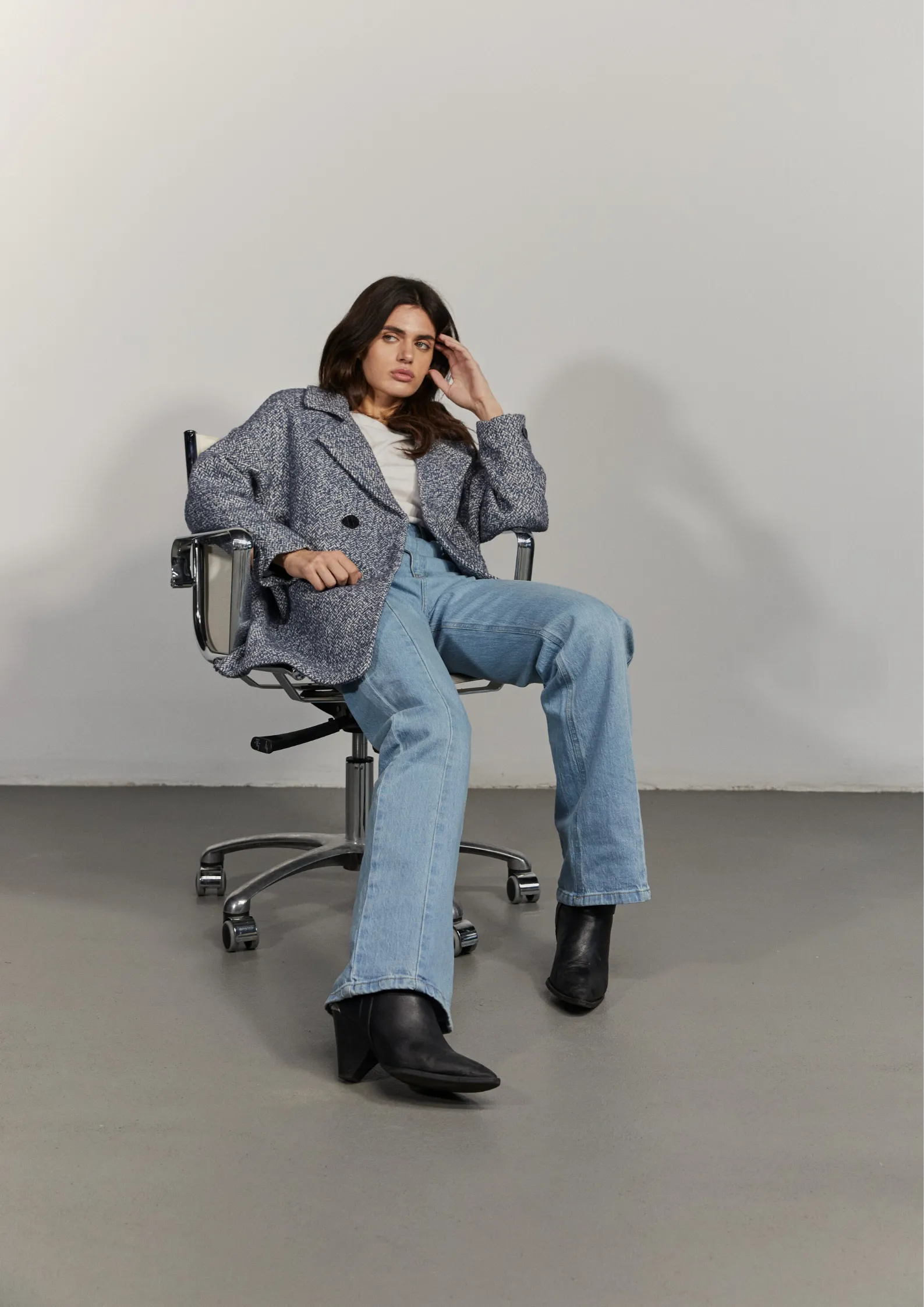 BRIGITTE COAT METAL BLUE
