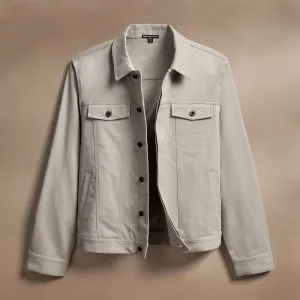Cashmere Touch Cotton Jacket - Light Tan