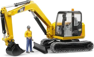 CAT Mini Excavator with worker