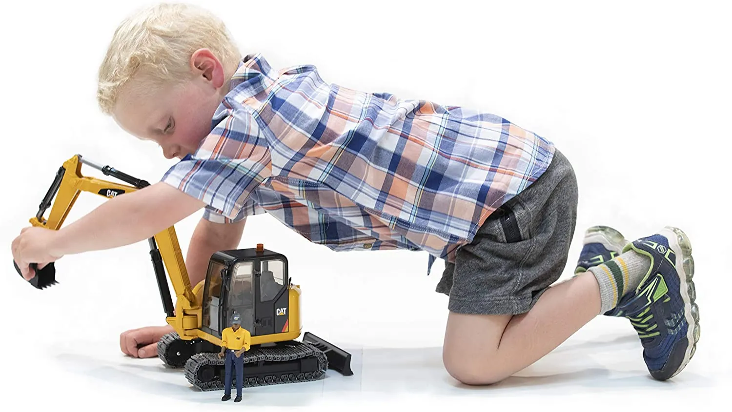 CAT Mini Excavator with worker