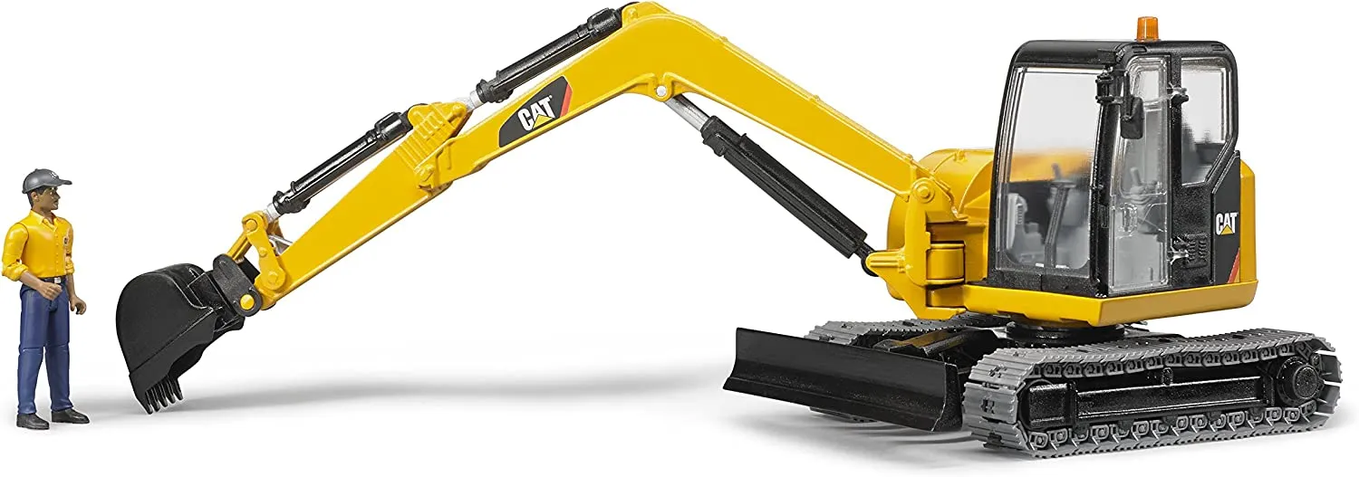 CAT Mini Excavator with worker