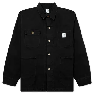 Cotton Canvas Coverall - Black