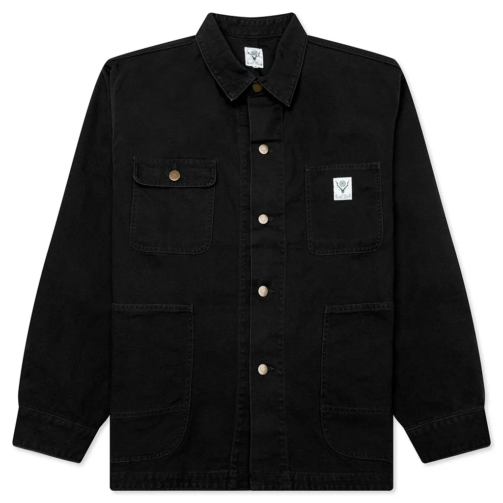 Cotton Canvas Coverall - Black