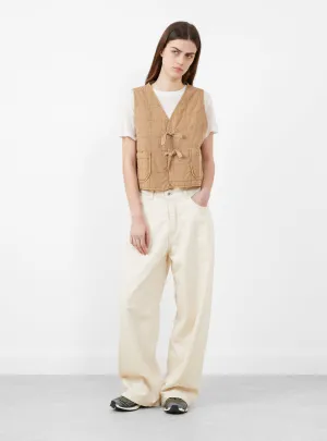 Cotton Quilt Life Vest Almond