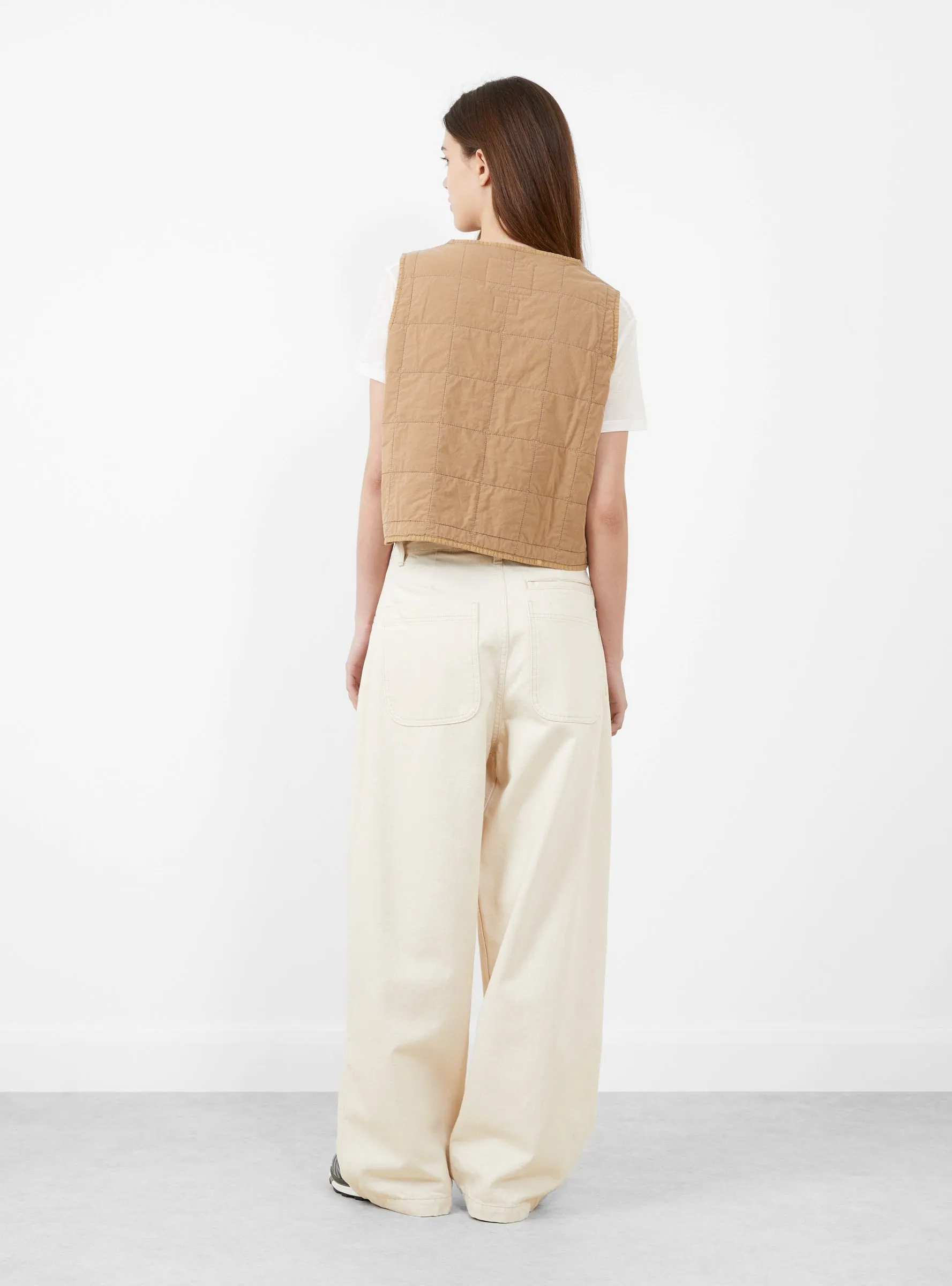 Cotton Quilt Life Vest Almond