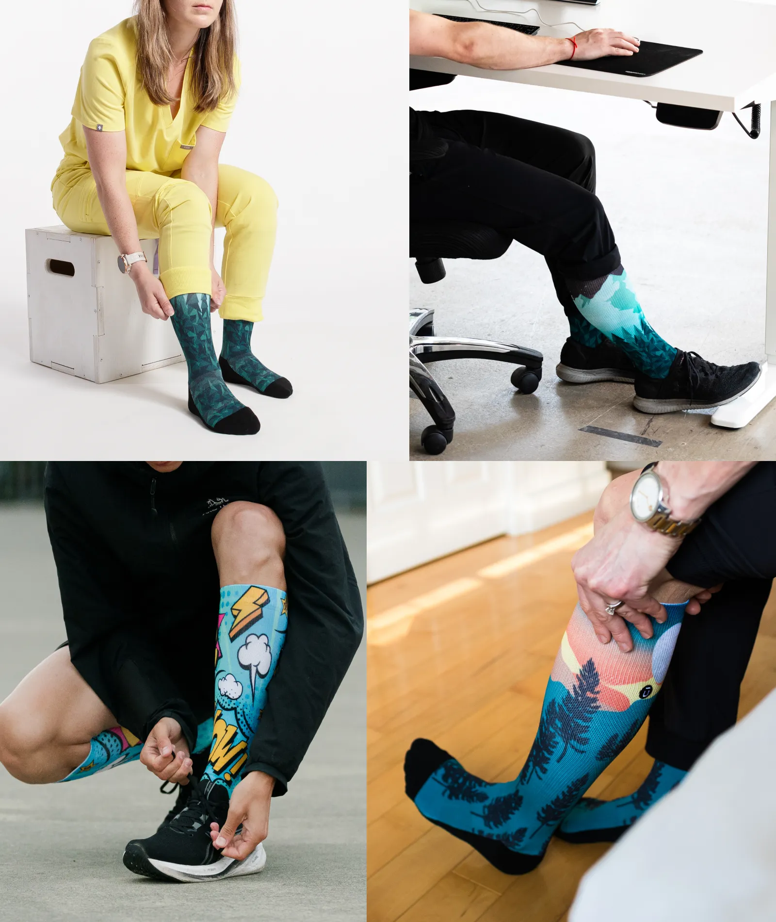 Deserted Knee High Compression Socks