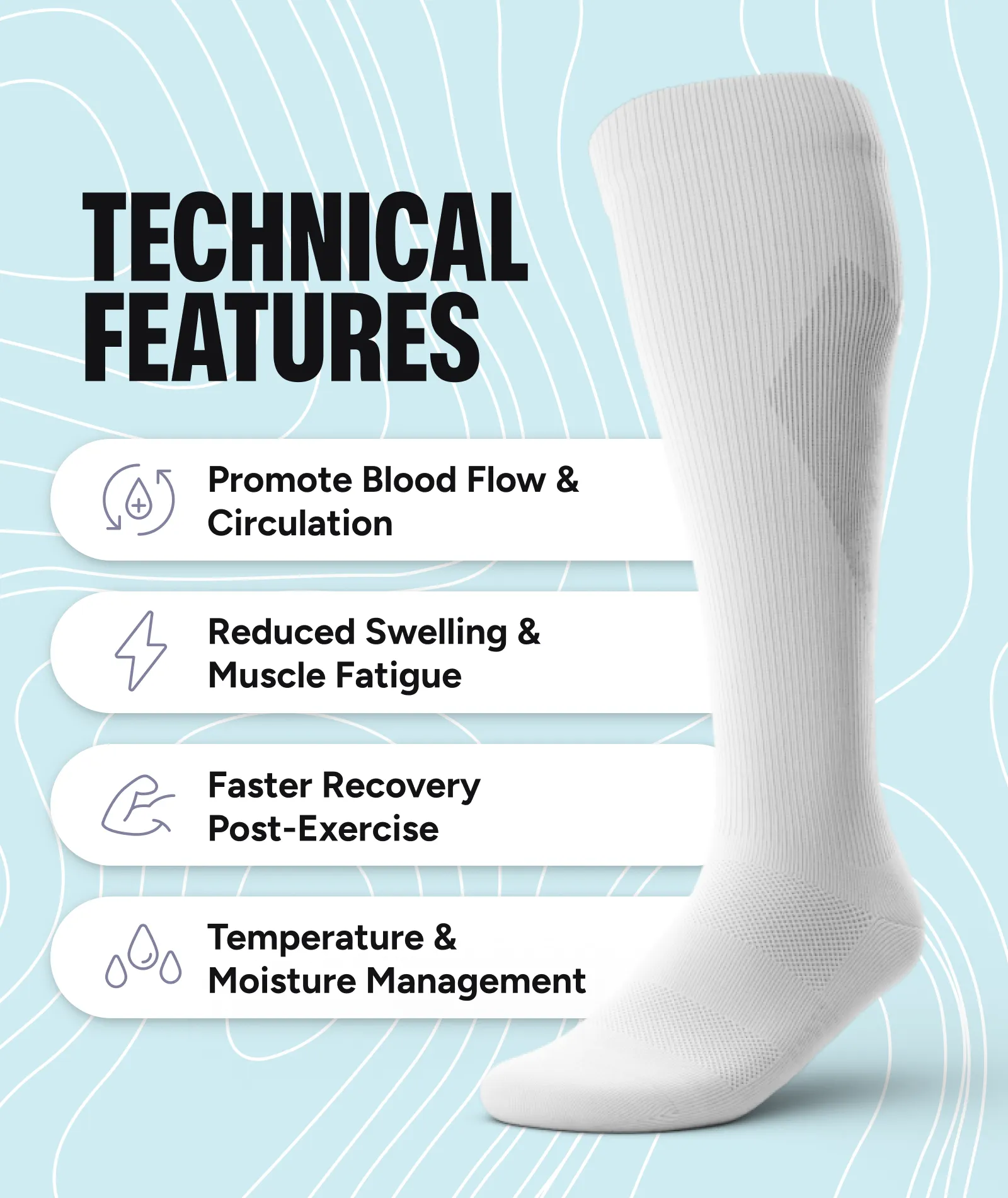 Deserted Knee High Compression Socks