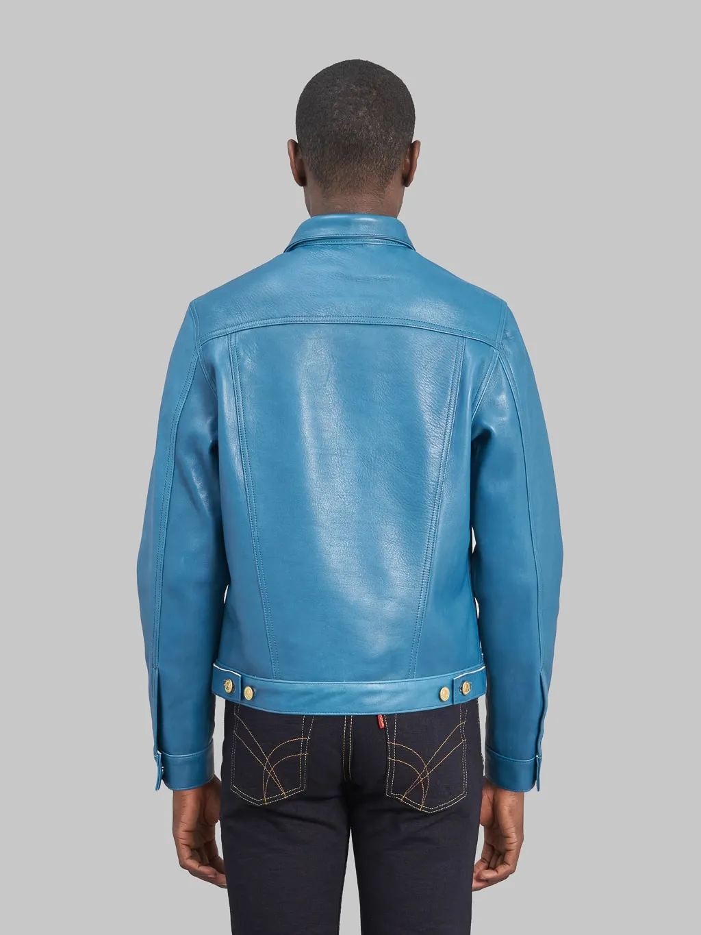 Double Helix Western Pioneer Indigo Dyed Horsehide Jacket