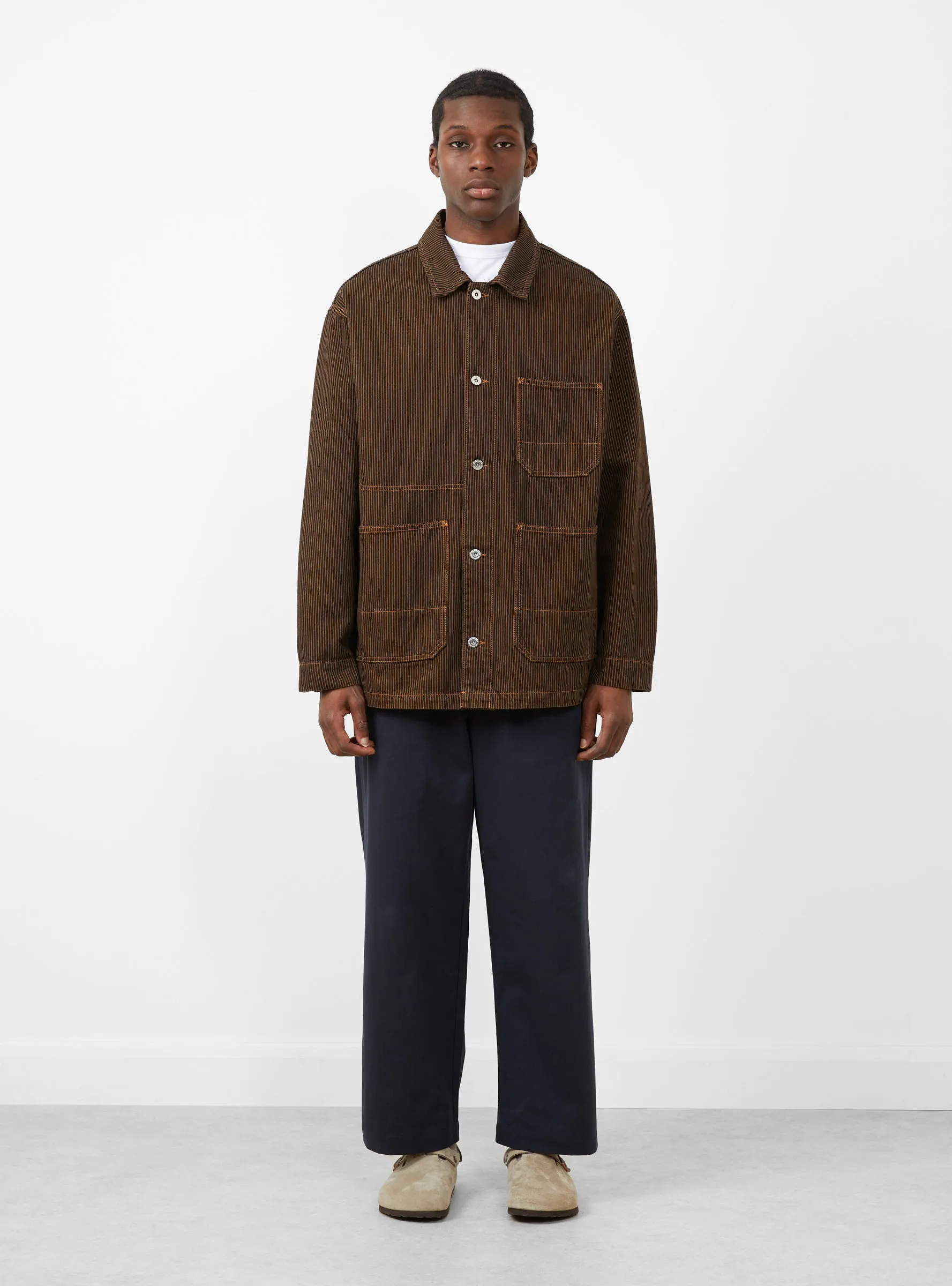 Hickory Stripe Ezra Jacket Rust