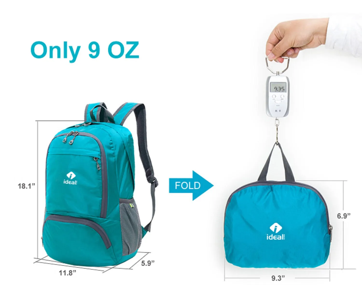 IdealTech Lightweight Packable Backpack