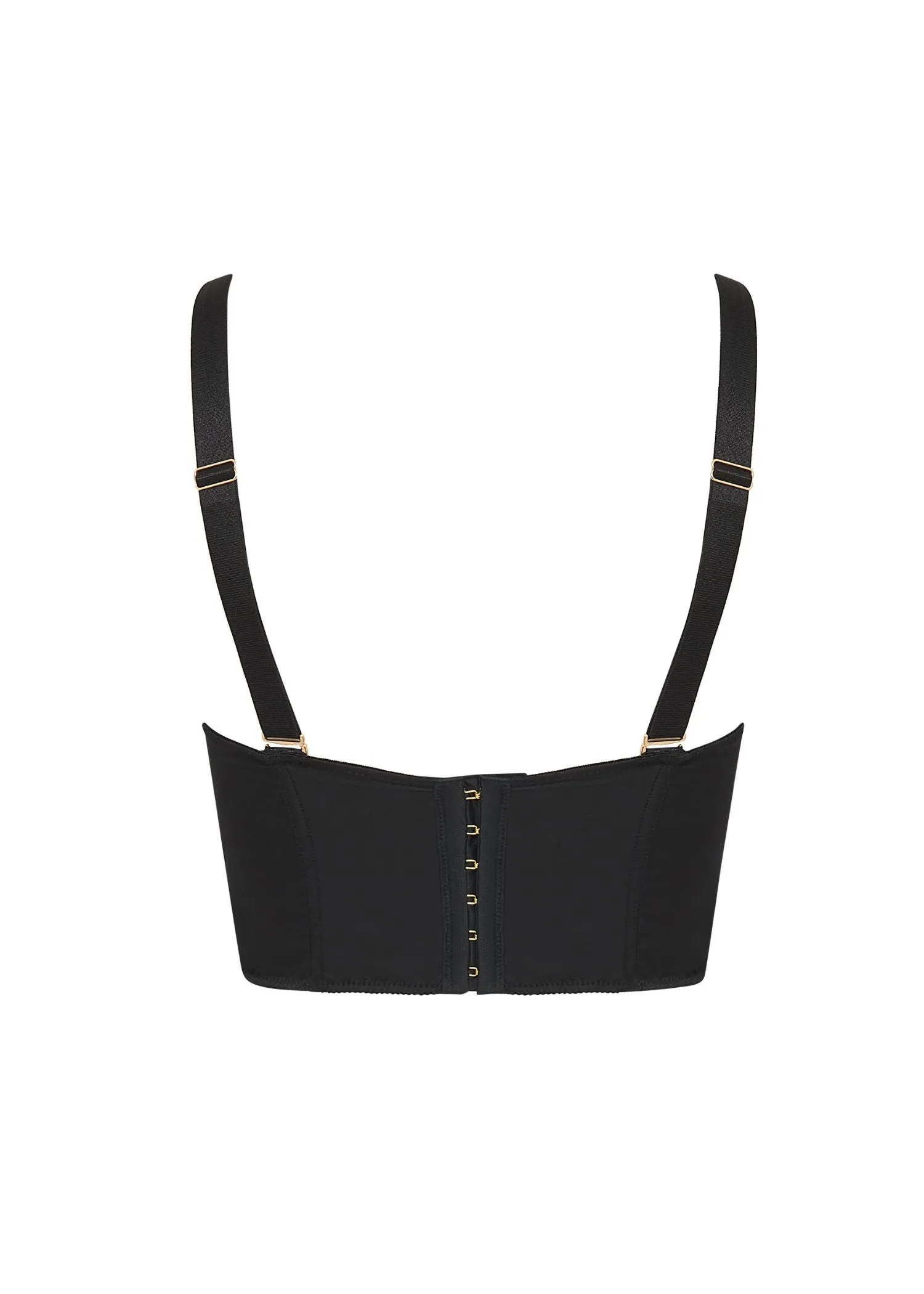 Jean Luxury Satin Wired Corset (Black)