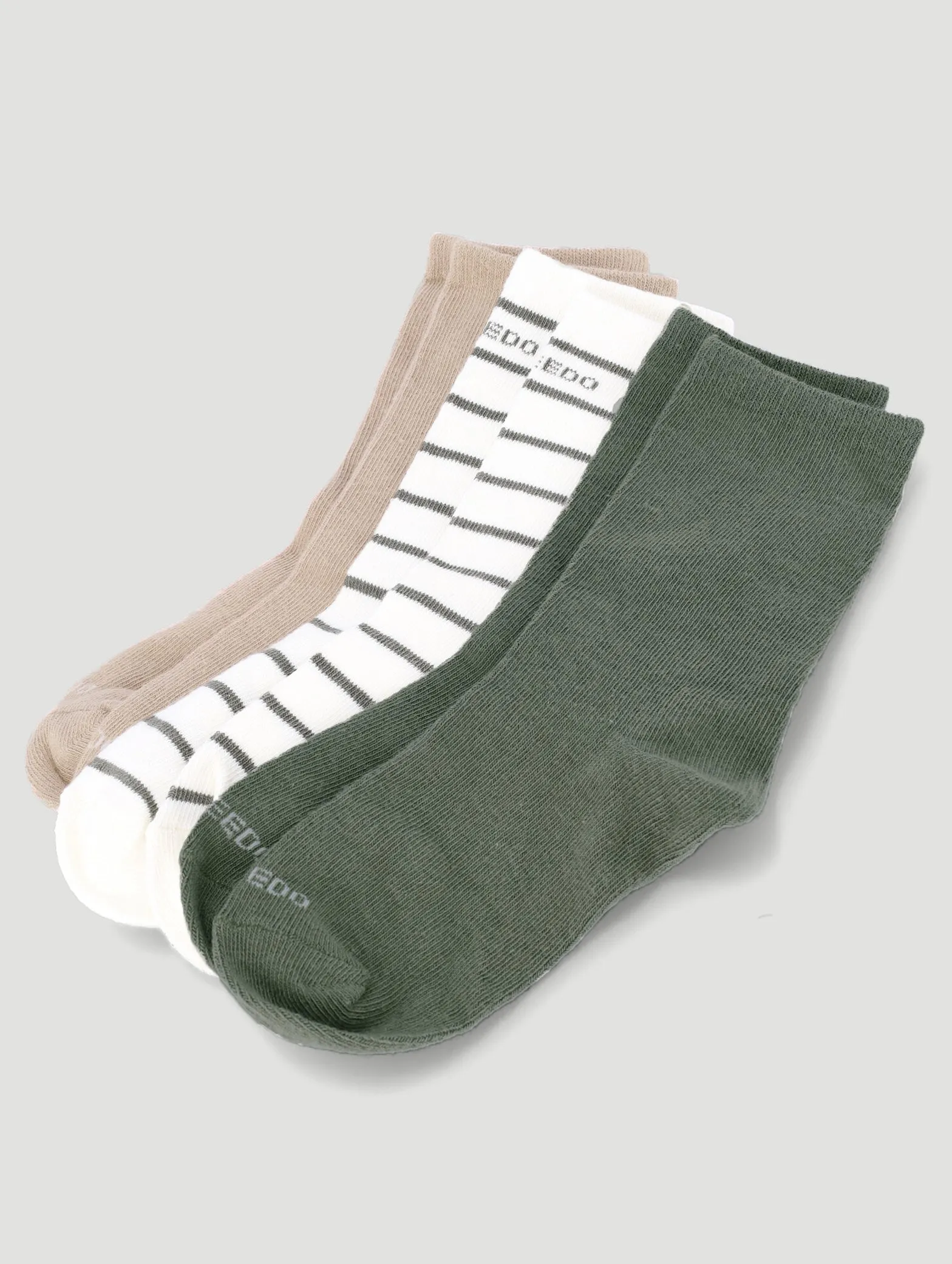 Keedo 3 Pack Boys Plain Cotton Sock