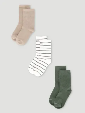 Keedo 3 Pack Boys Plain Cotton Sock