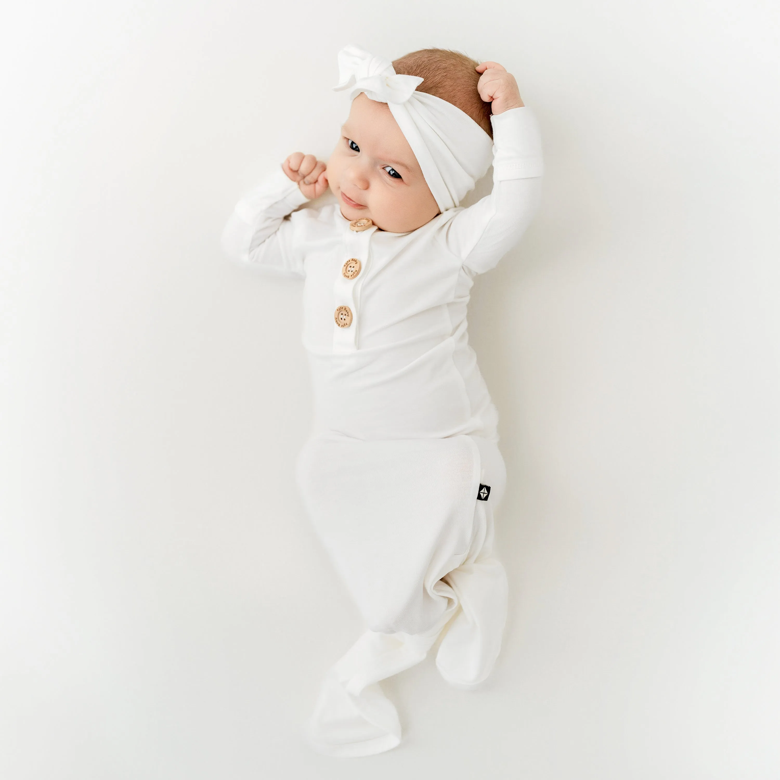 Knotted Gown with Bow Set in Cloud
