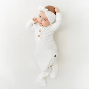 Knotted Gown with Bow Set in Cloud