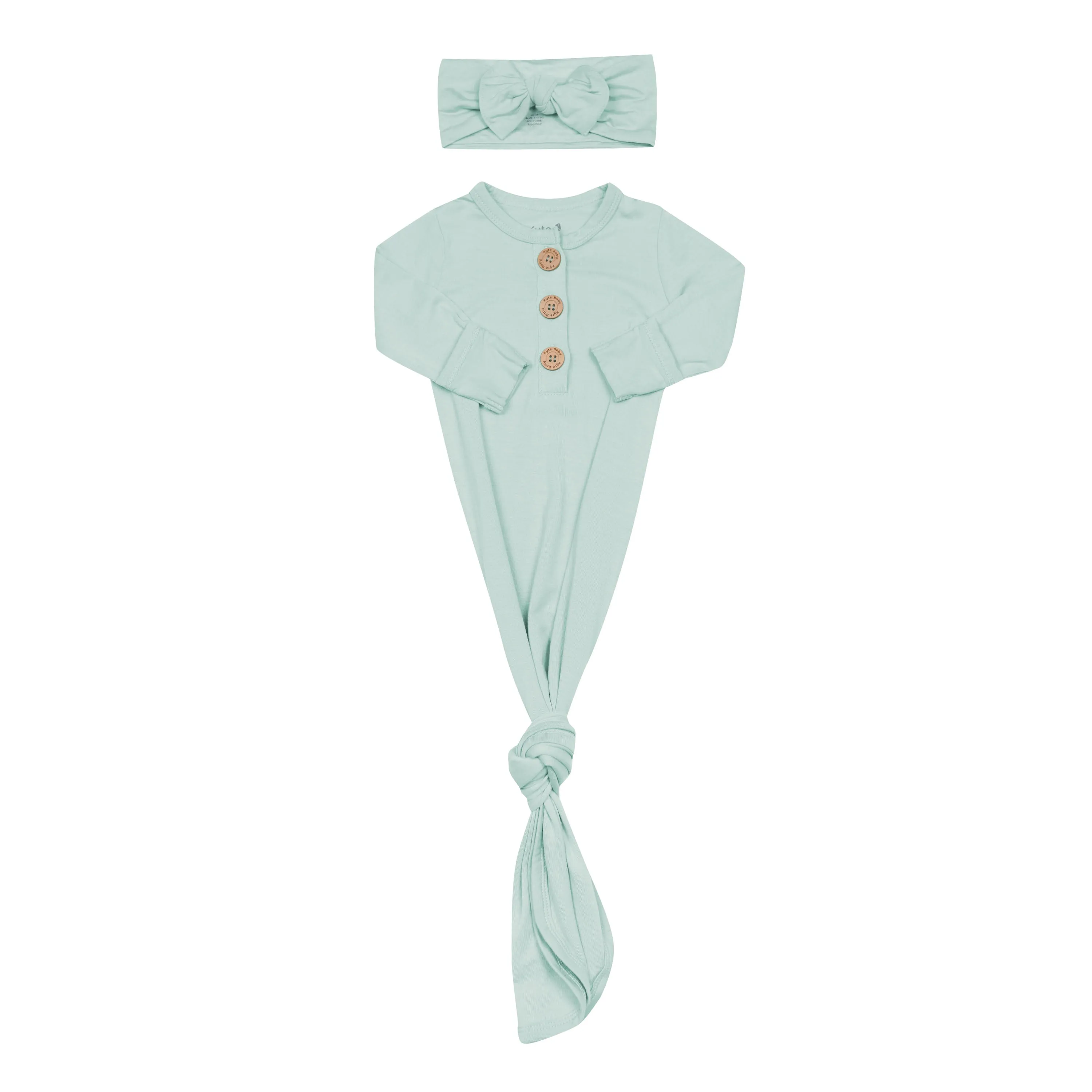 Knotted Gown with Bow Set in Sage