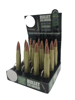 Metal Bullet Cigarette Saver Key Chain - 12 Pieces Per Retail Ready Display 22664