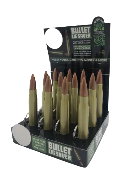 Metal Bullet Cigarette Saver Key Chain - 12 Pieces Per Retail Ready Display 22664
