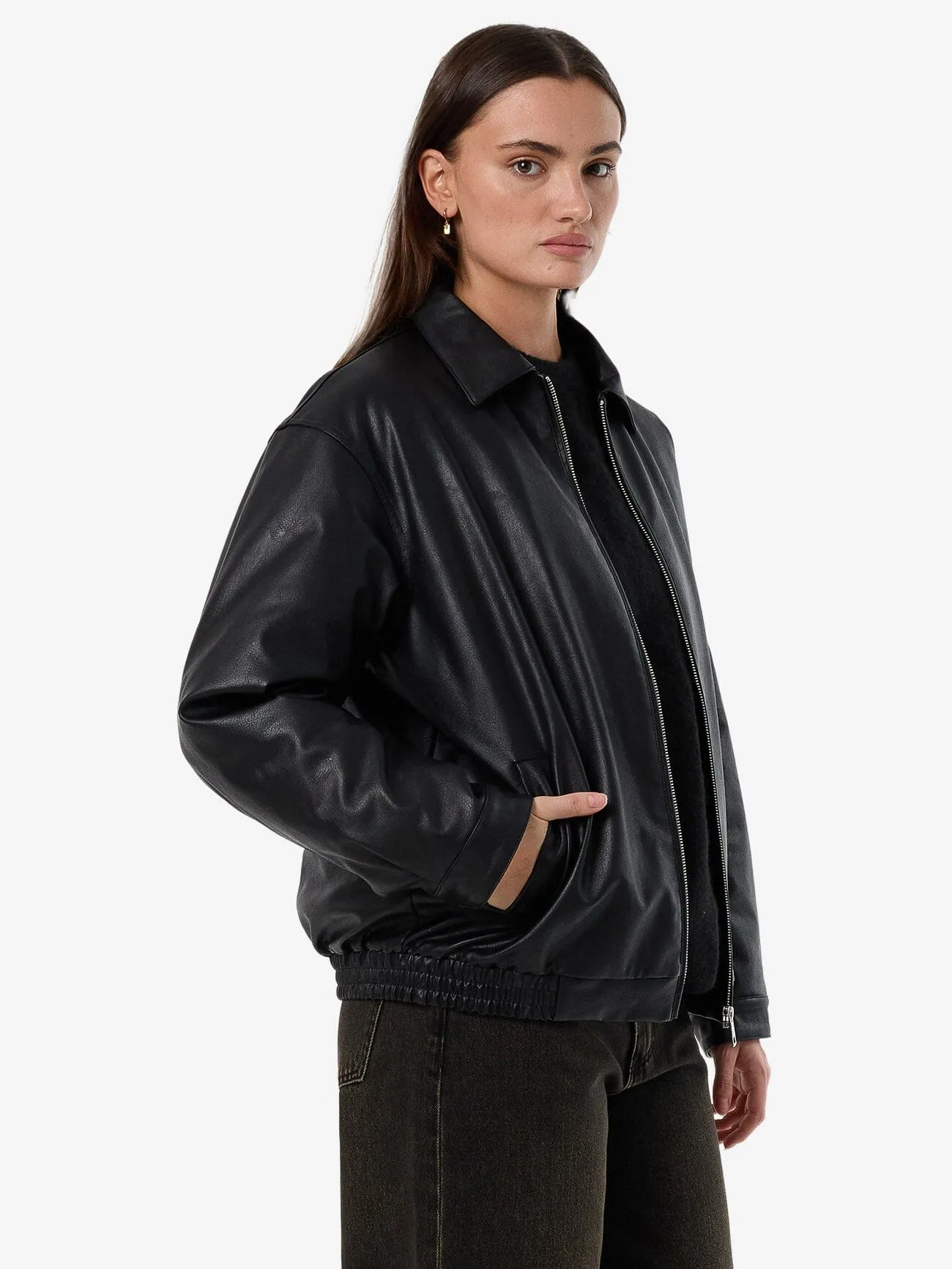 Miles Leather Jacket - Black