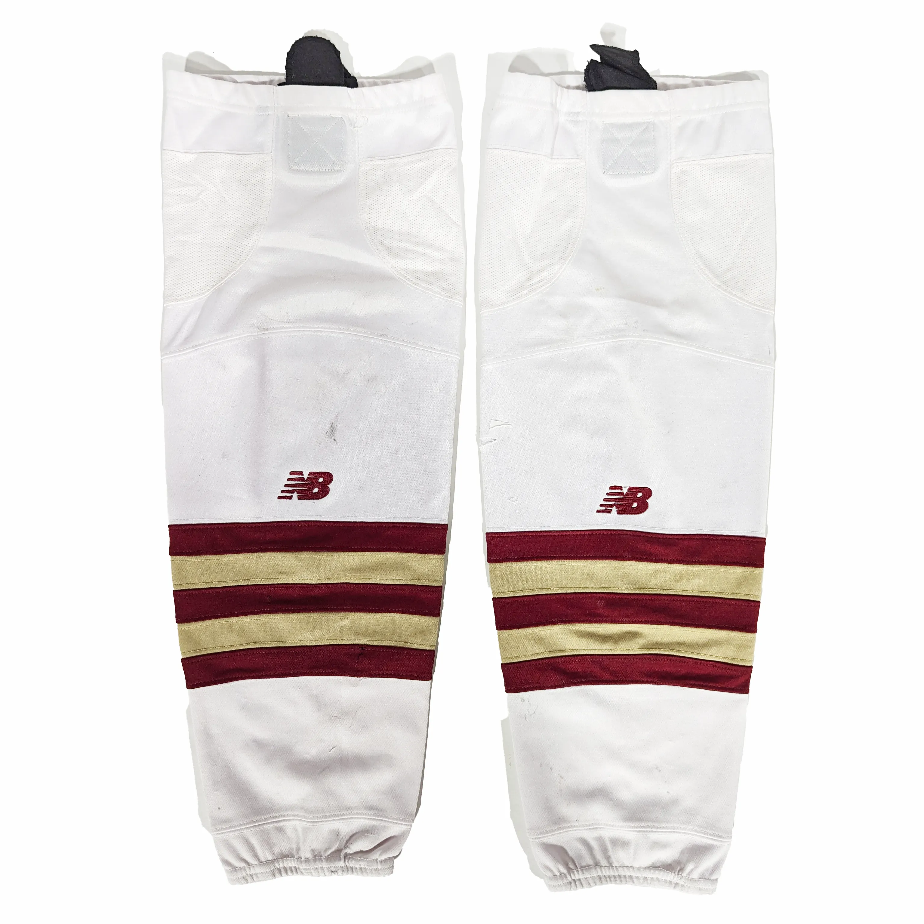 NCAA - Used New Balance Hockey Socks (White/Gold/Maroon)