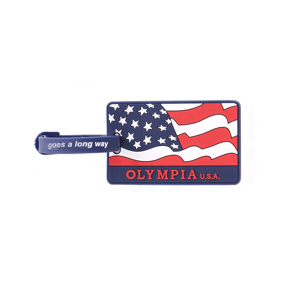 Olympia  American Flag Luggage Tag 2 Piece Set