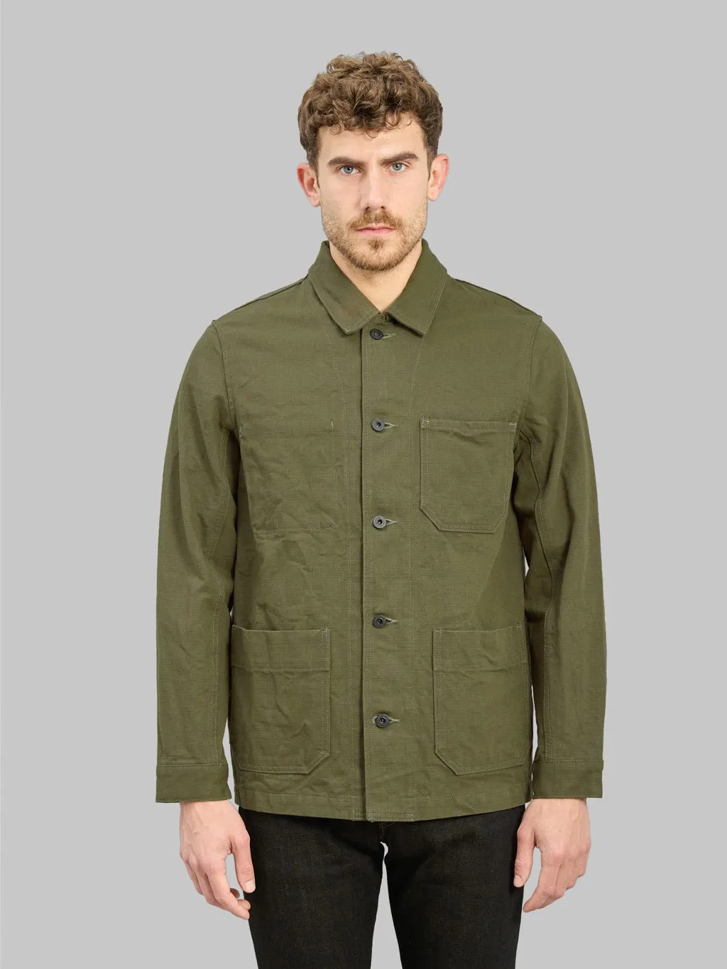 ONI Denim 03100-HOX-OLG 14oz Heavy Oxford Olive Green Coverall