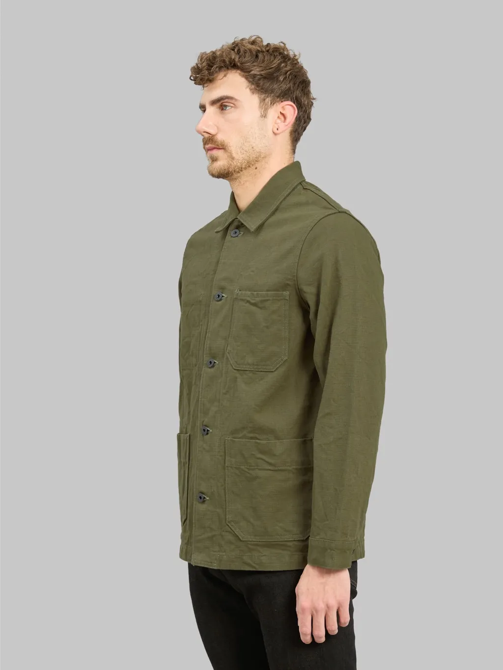 ONI Denim 03100-HOX-OLG 14oz Heavy Oxford Olive Green Coverall