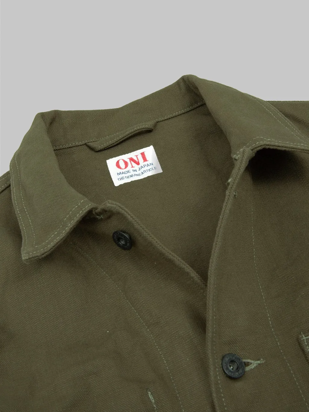 ONI Denim 03100-HOX-OLG 14oz Heavy Oxford Olive Green Coverall