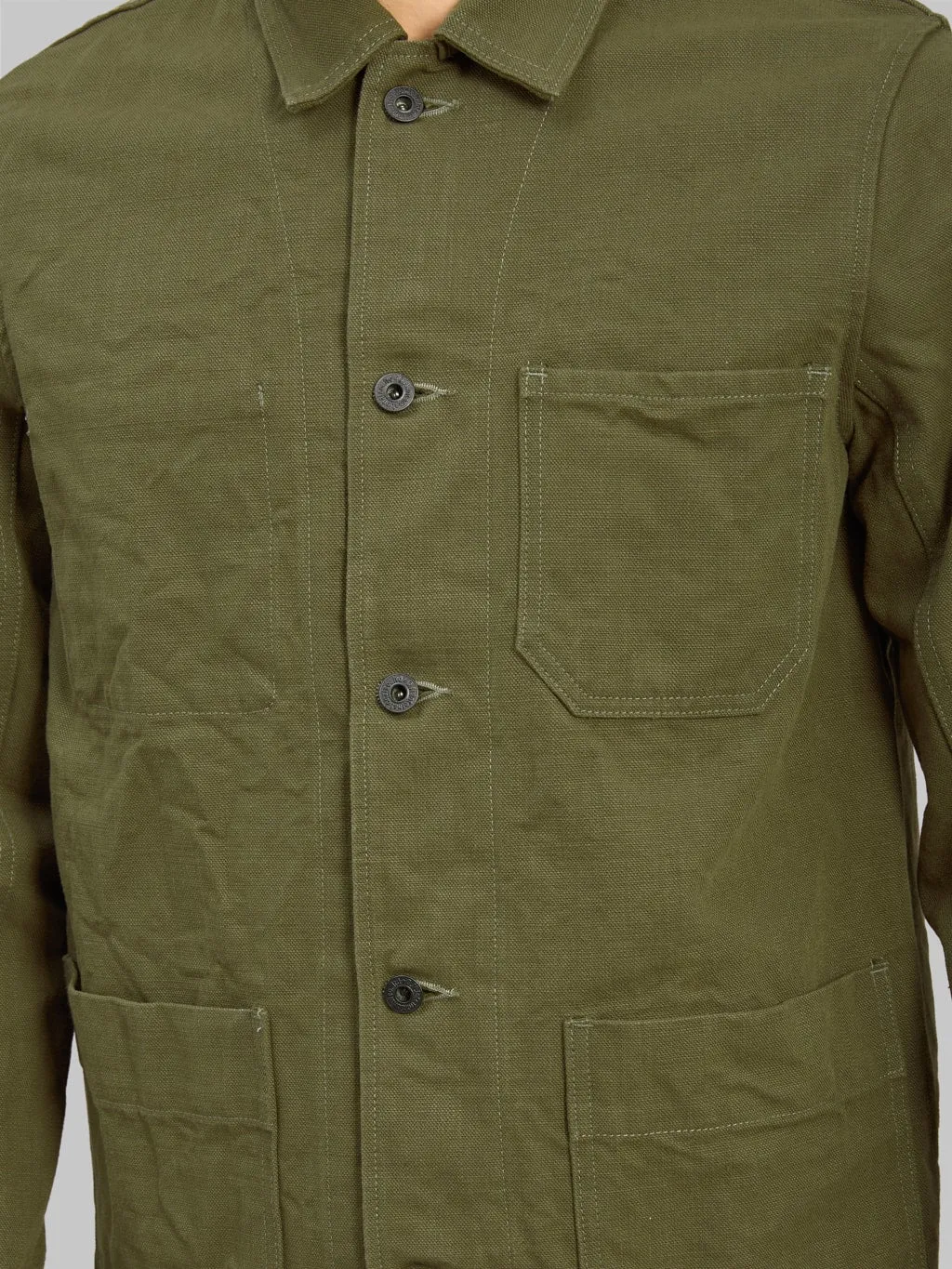 ONI Denim 03100-HOX-OLG 14oz Heavy Oxford Olive Green Coverall