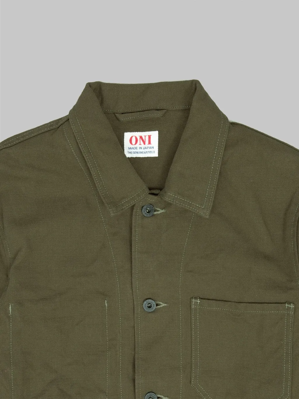 ONI Denim 03100-HOX-OLG 14oz Heavy Oxford Olive Green Coverall