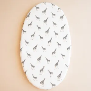 Oval Bassinet Sheet in Giraffe