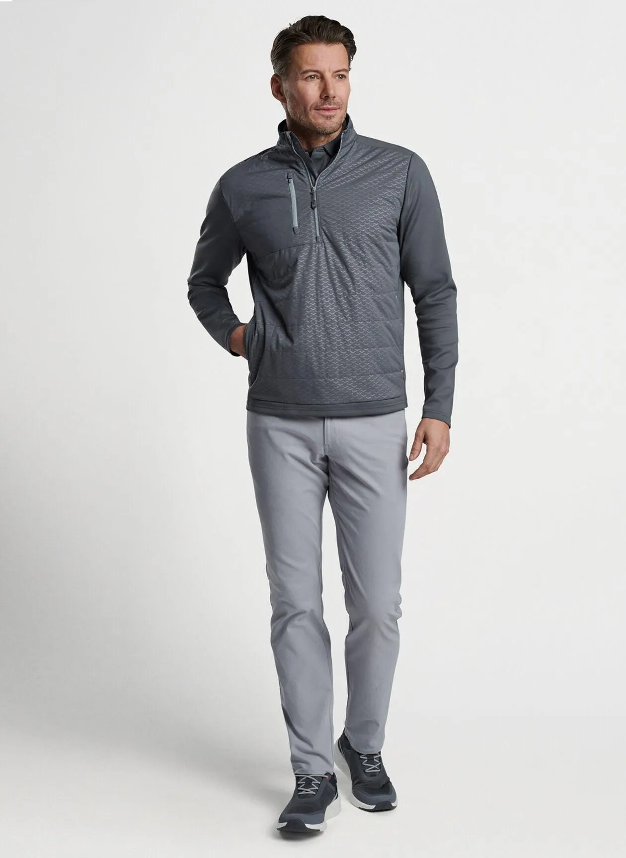 Peter Millar Weld Elite Arrow Emboss Hybrid Quarter Zip
