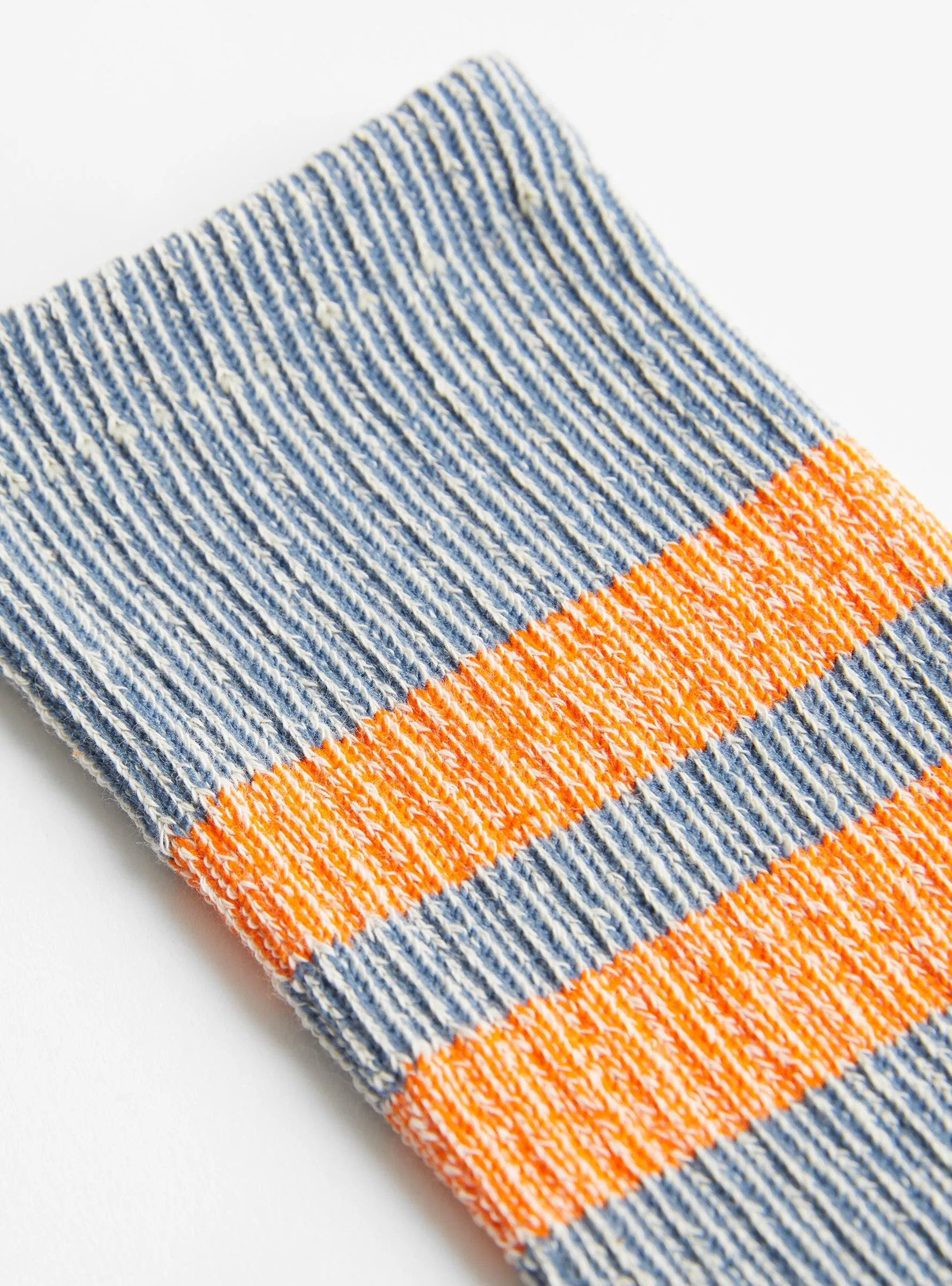 Pile Stripe Marl Socks Blue & Orange