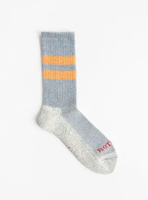 Pile Stripe Marl Socks Blue & Orange