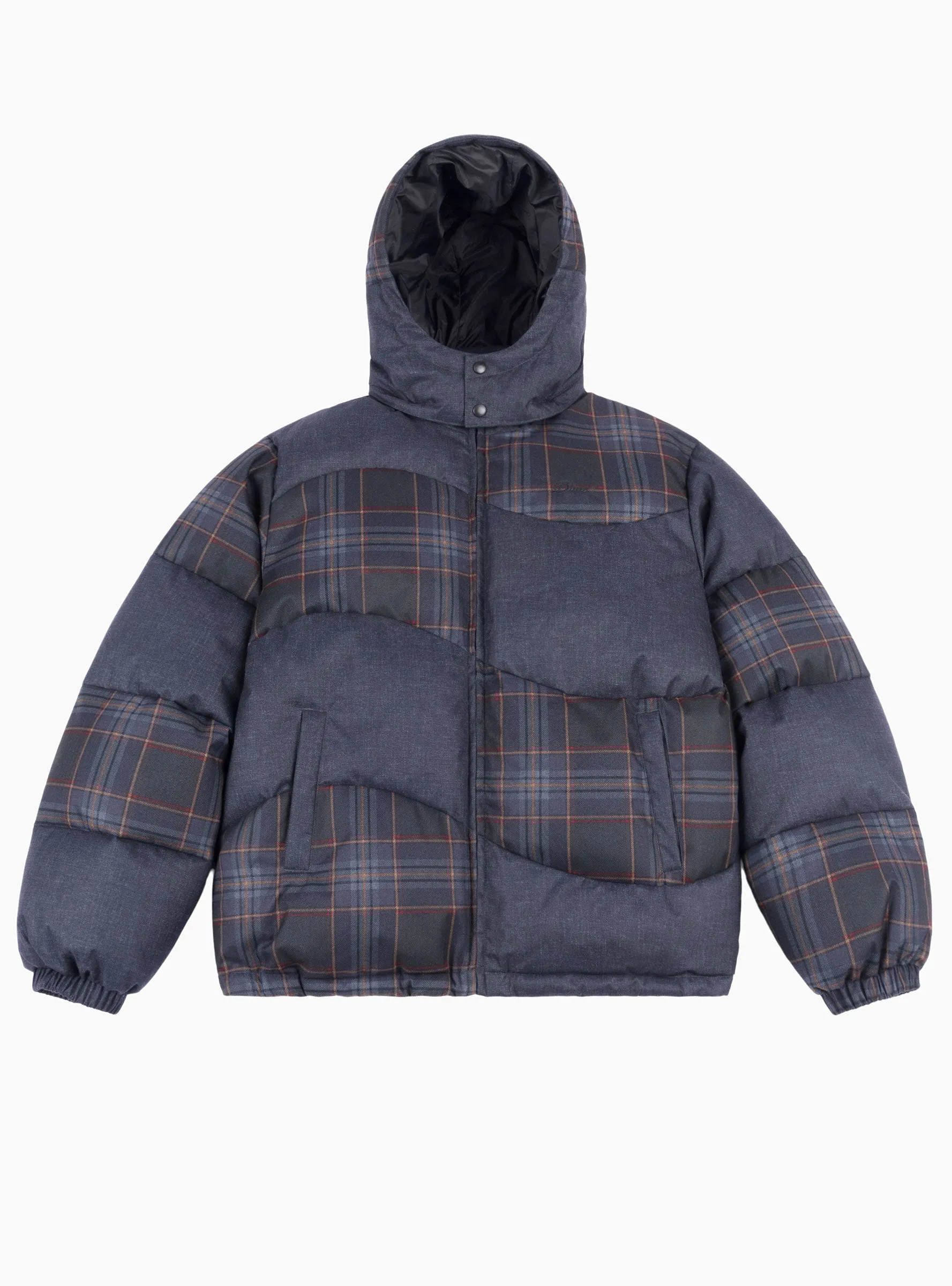 Premium Tweed Puffer Dark Grey