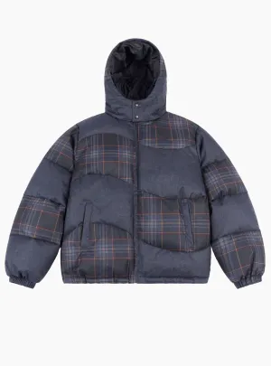 Premium Tweed Puffer Dark Grey