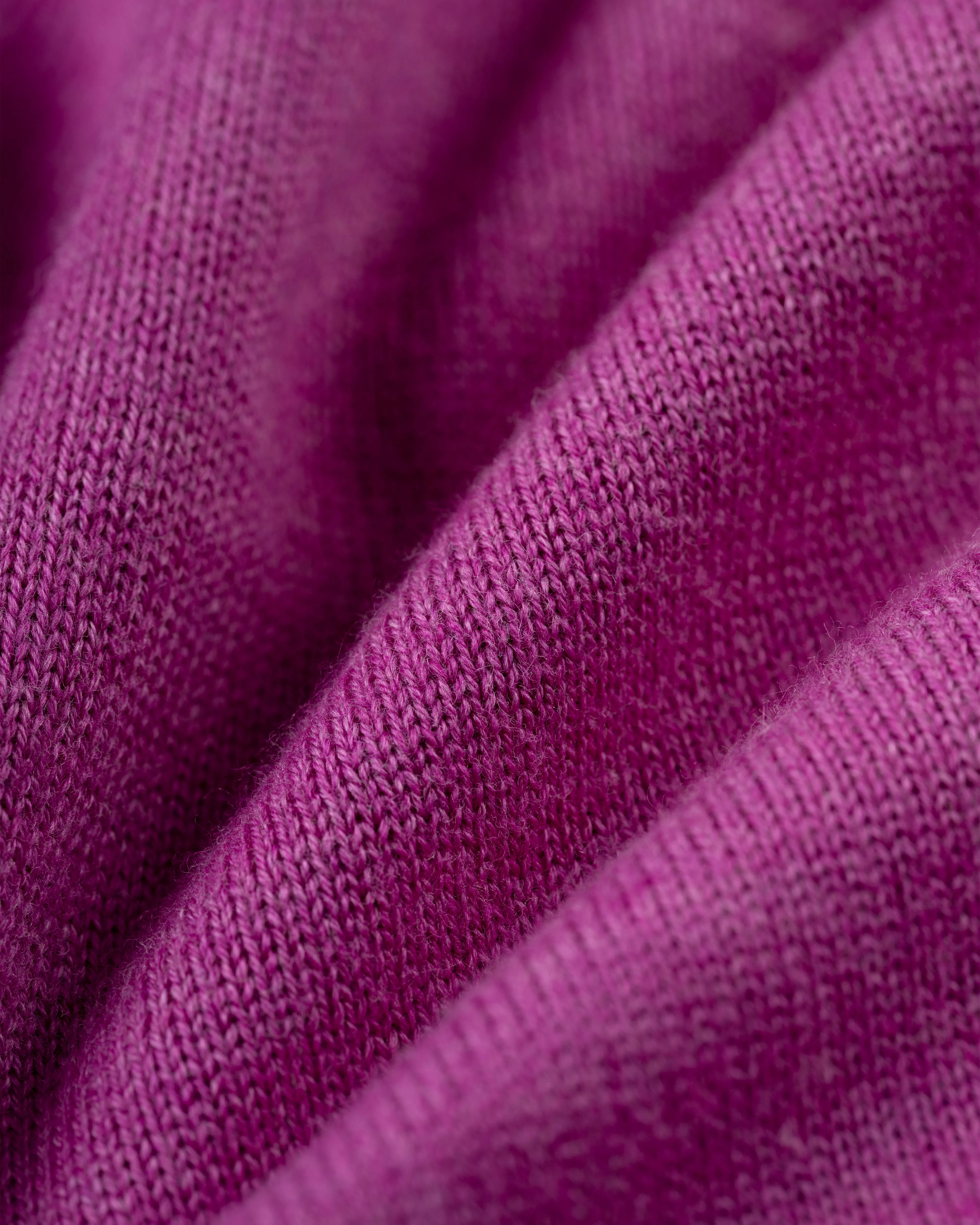 PURPLE COTTON/CASHMERE QUARTER ZIP SWEATER