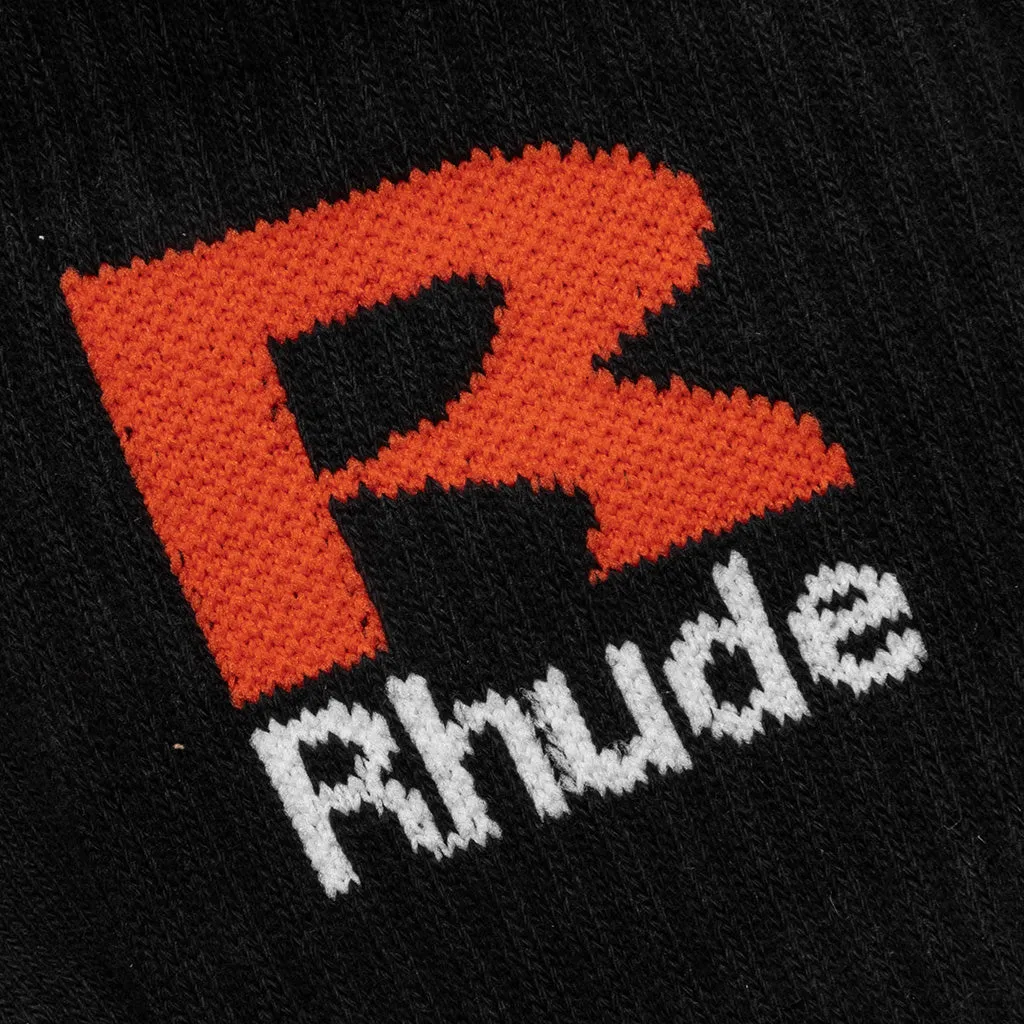 R Sock - Black/Orange