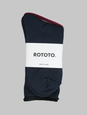 ROTOTO City Socks Navy/Black