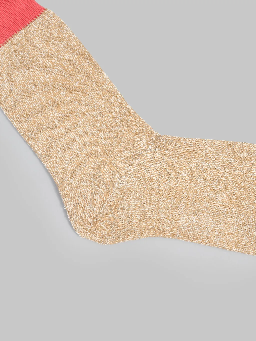 ROTOTO Double Face Crew Socks Silk & Cotton Bittersweet/Beige