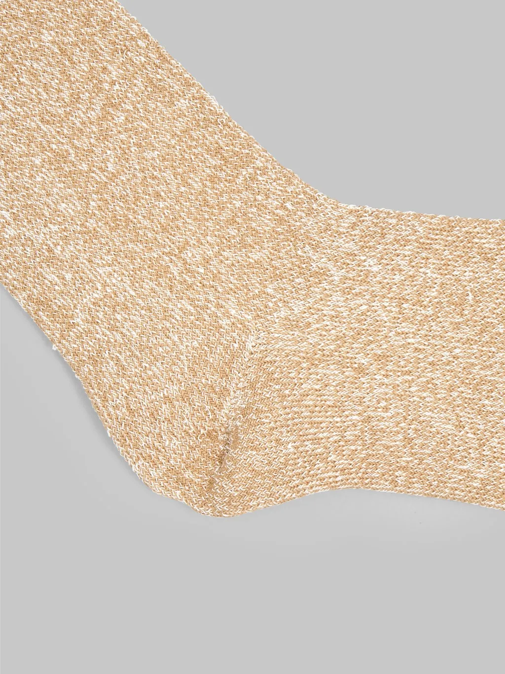 ROTOTO Double Face Crew Socks Silk & Cotton Dark Green/Beige