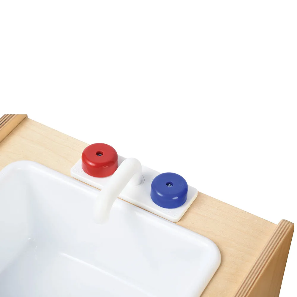Safe-Play Eco-Friendly Wooden Toddler Kitchen Sink