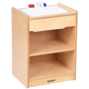 Safe-Play Eco-Friendly Wooden Toddler Kitchen Sink
