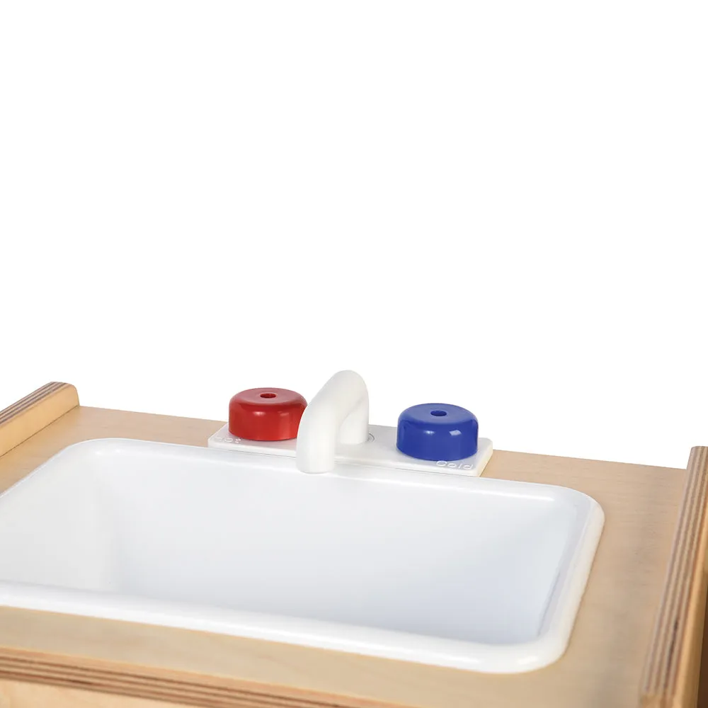 Safe-Play Eco-Friendly Wooden Toddler Kitchen Sink
